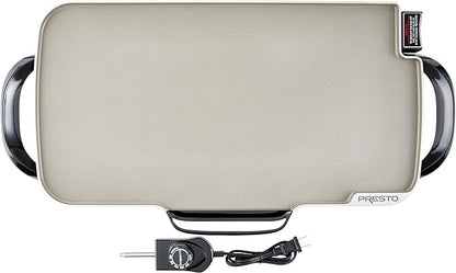 Presto 07062-22-Inch Ceramic Removable Handles Electric Griddle, Grey Ceramic
