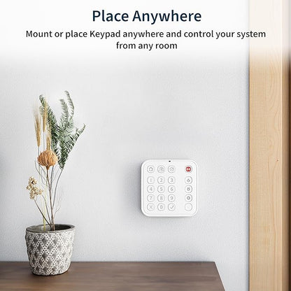 Arlo Wire-Free Keypad for Arlo Home Security System - Certified Accessory - Alarm Keypad, DIY Install, Built-in Siren, White - KB1001