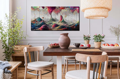 JKWALL77 Mountain Wall-Decor - Graffiti Poster Wall Art - Abstract Canvas Wall Art For Living Room Ready To Hang Size 40" x 20"