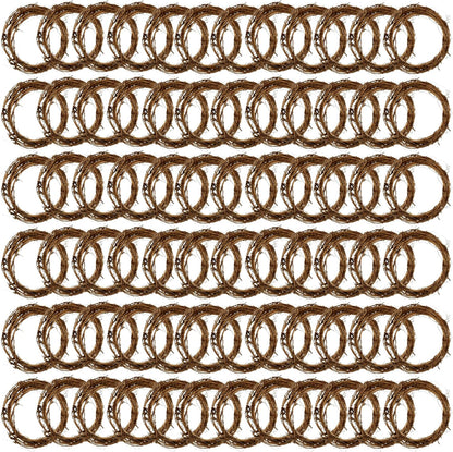 3" Natural Grapevine Wreath by Ashland - Ready-to-Decorate Rustic Home Decor for Weddings, Birthdays, Parties, and Holidays - Bulk 72 Pack