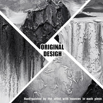 Waterfall Wall Decor for Dining Room Mountain Canvas Wall Art for Bedroom Black and White Pictures for Living Room Size 29 x 58 Inch