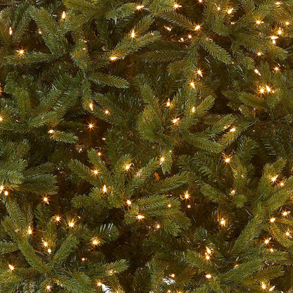 National Tree Company 'Feel Real' Pre-lit Artificial Christmas Tree | Includes Pre-strung White Lights and Stand | Jersey Fraser Fir Medium - 7.5 ft