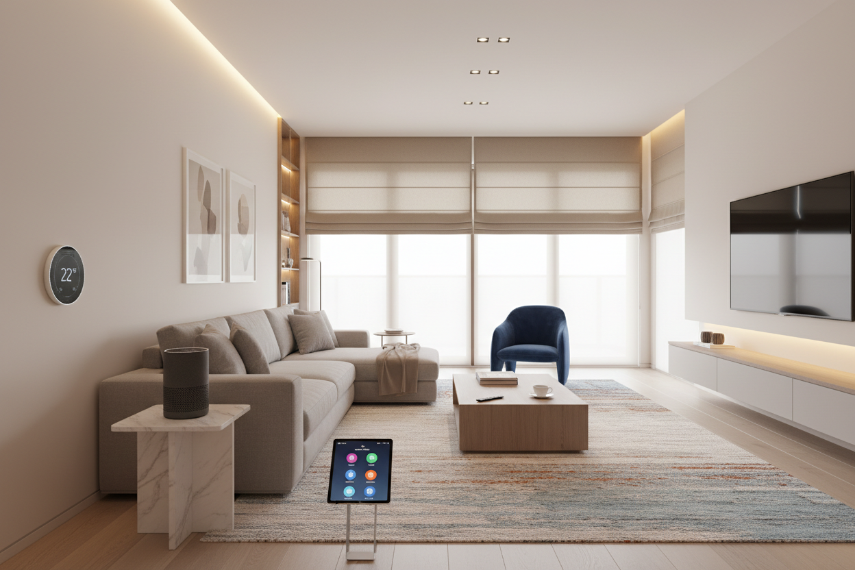 At EaseOn, we’re passionate about transforming homes into smart, comfortable, and convenient spaces. Our mission is simple: to make modern living effortless through Smart Home and Convenience Devices that combine innovation, style, and practicality. (make it real photo)