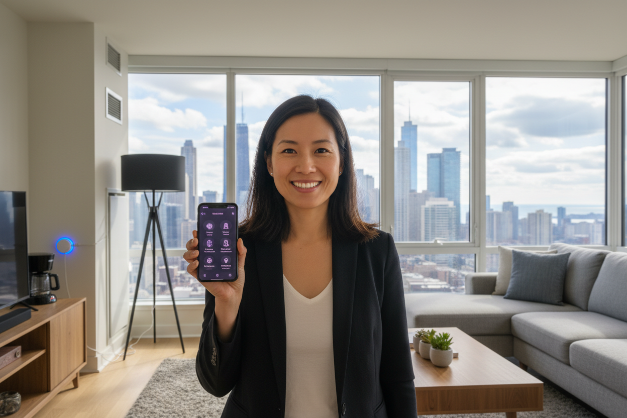 Sophie Nguyen – Chicago, IL“I didn’t expect smart plugs to save so much energy. Now everything is on schedule, and my bills are lower!” 
(reviews products and make it real photo)